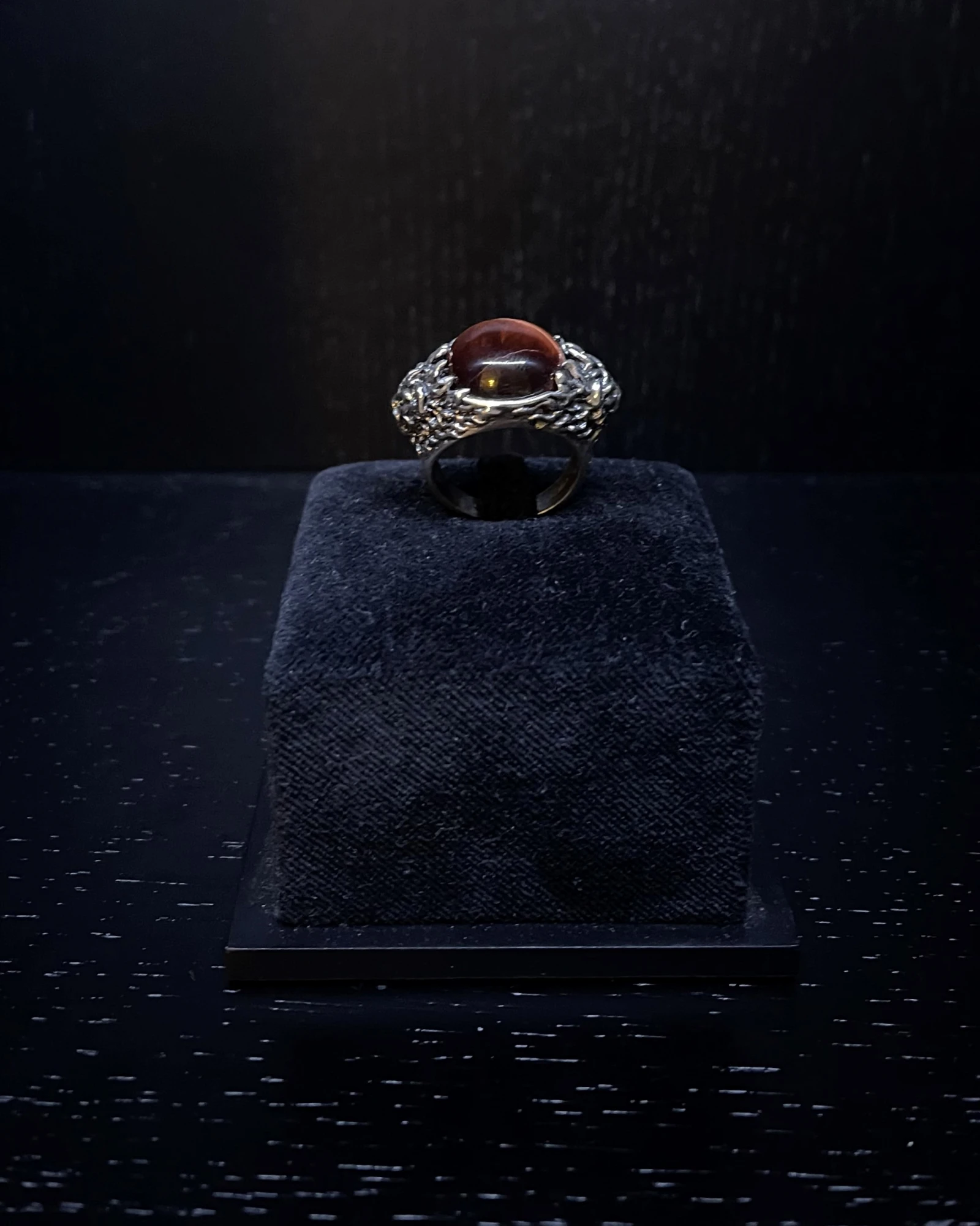021_Giovanni Raspini anello argento con pietra quarzo di toro cod: 11312/22