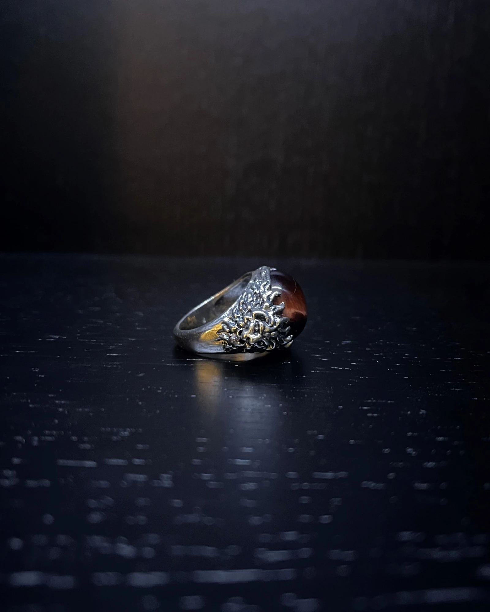 021_Giovanni Raspini anello argento con pietra quarzo di toro cod: 11312/22