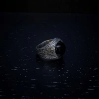 021_Giovanni Raspini anello argento con onice cod: 11314/22