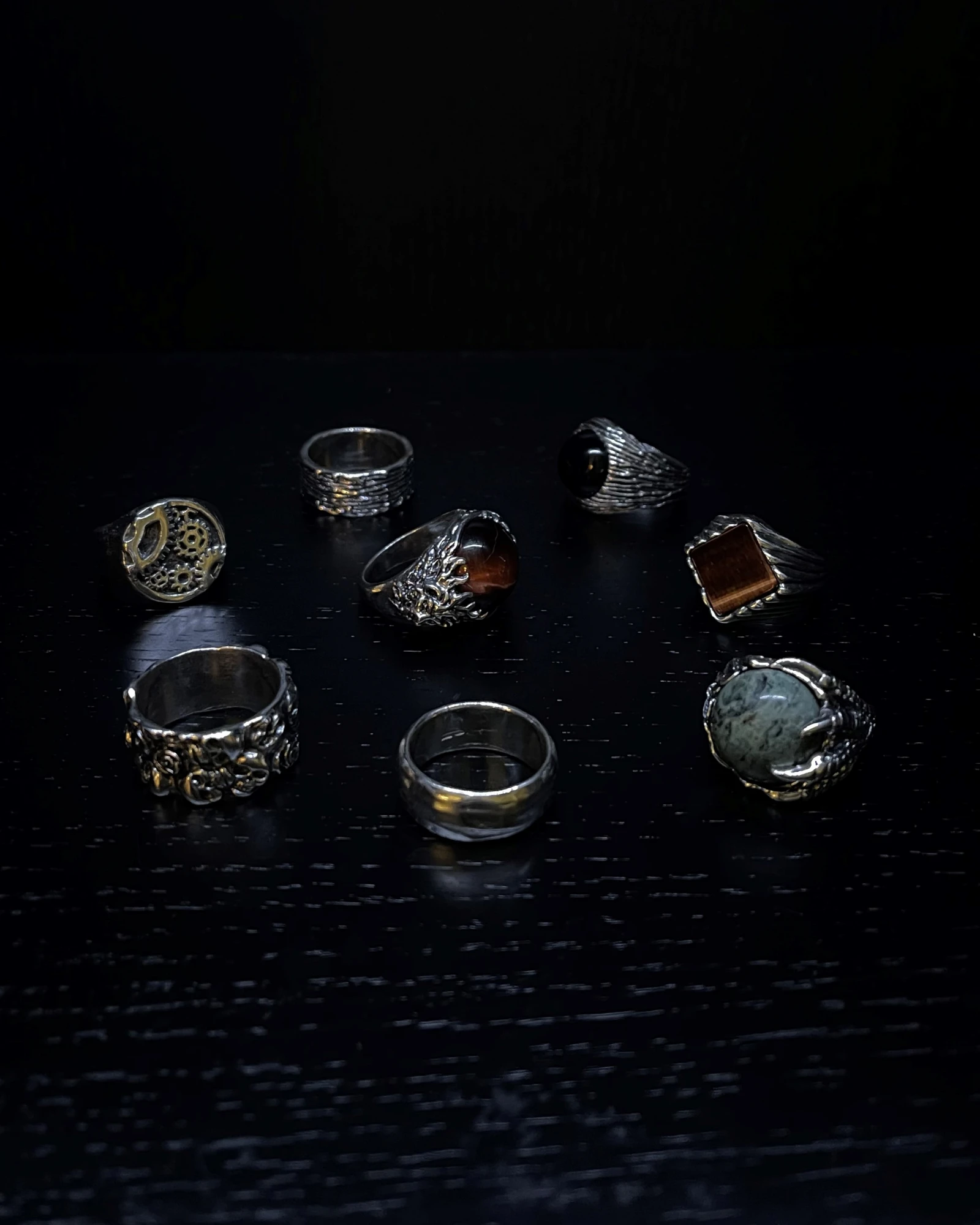 021_Giovanni Raspini anello in argento con pietra occhio di toro  cod: 11317/22