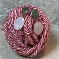 Orecchini argento rosa con pietre semi preziose cod: NCA24