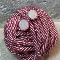 Orecchini argento rosa con quarzo e zirconi cod: ESOR506