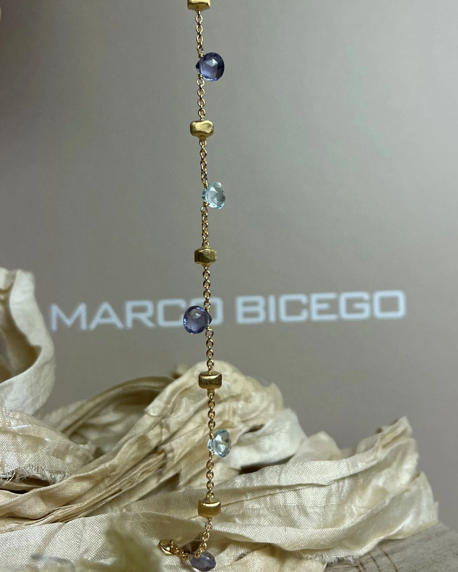 (012)Marco Bicego Bracciale oro e topazi cod: BB765-MIX240 (Y-02-18,0)