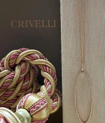 (011)Crivelli Collana oro rosa con brillanti cod: 234-4712-BIS