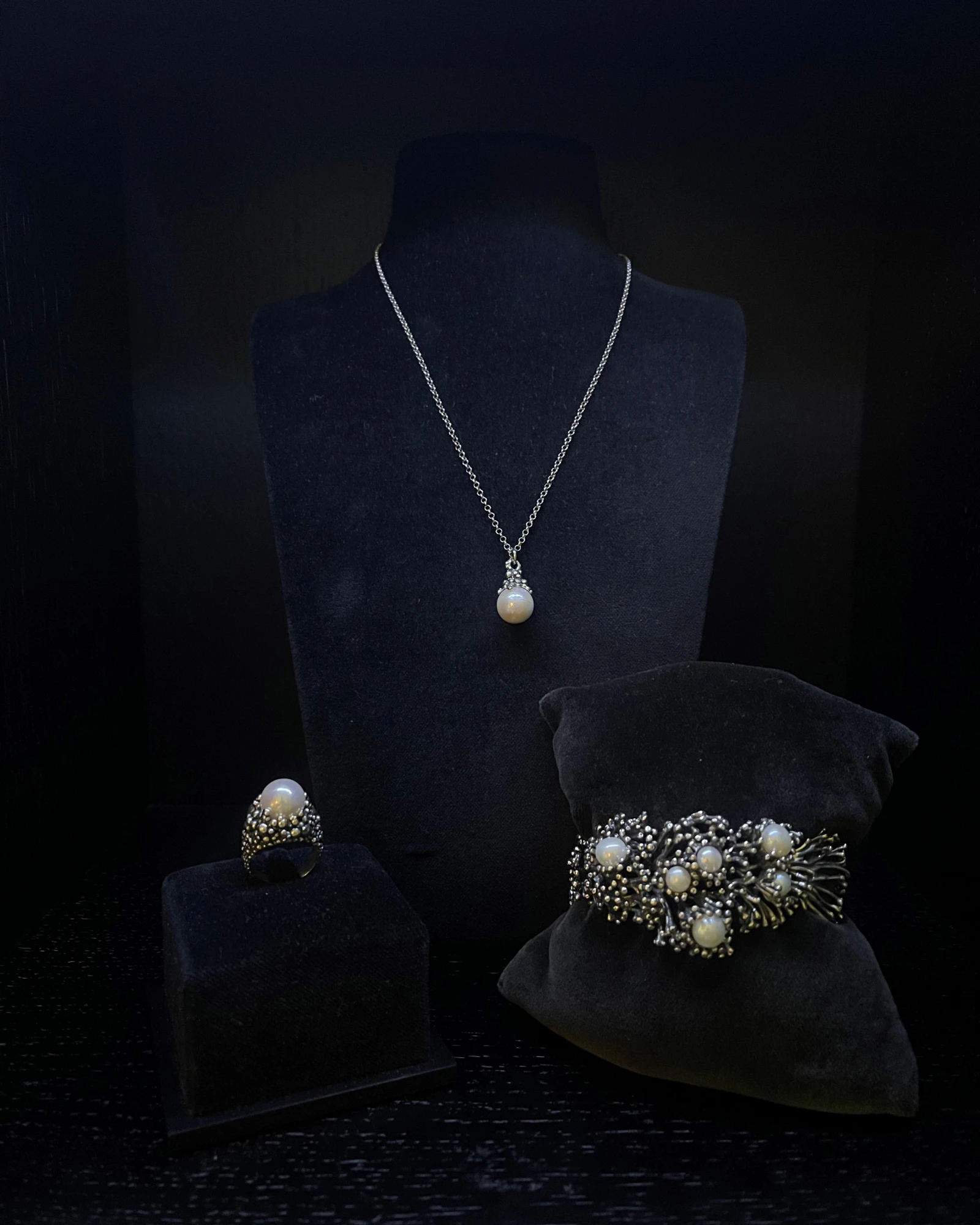 021 Giovanni Raspini anello argento e perla naturale cod: 11098/16