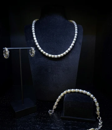 (021)Giovanni Raspini bracciale argento e perle naturali cod: 11487