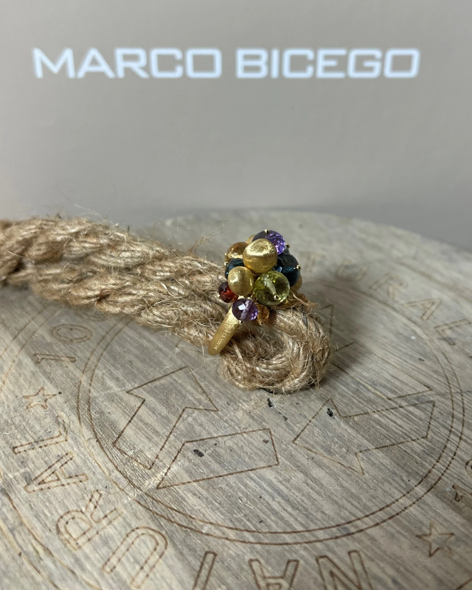 (012)Marco Bicego anello oro mix di gemme cod: AB603-MIX02 (Y-02-15,0)